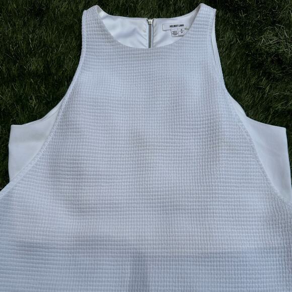 Helmut Lang Raze Drape Top Textured Seersucker Zip Back Bralette Flowy Tank Sm - Picture 6 of 12